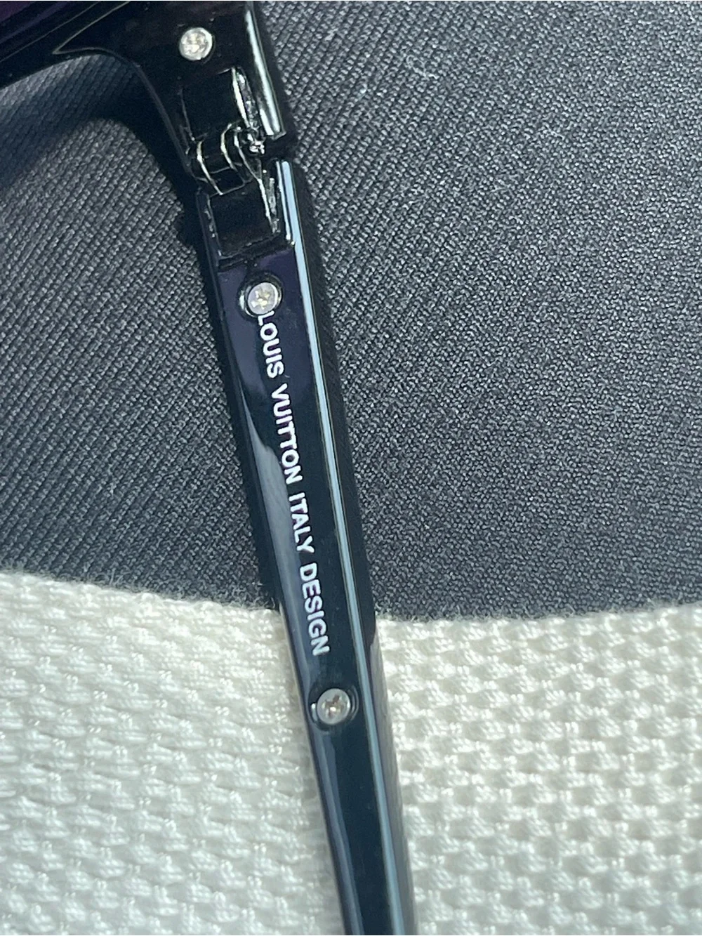 Louis Vuitton Black Sunglasses with Purple Lenses